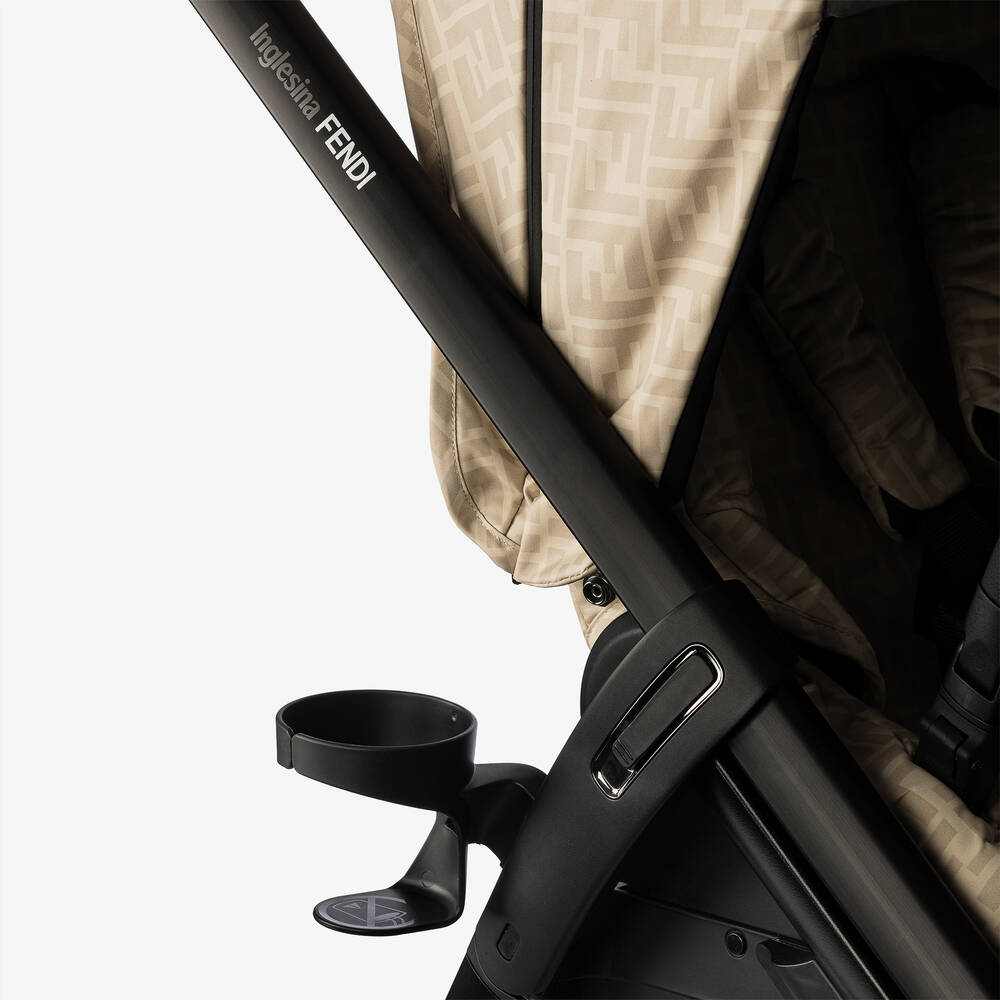 Fendi-Beige FF Logo Stroller | Childrensalon