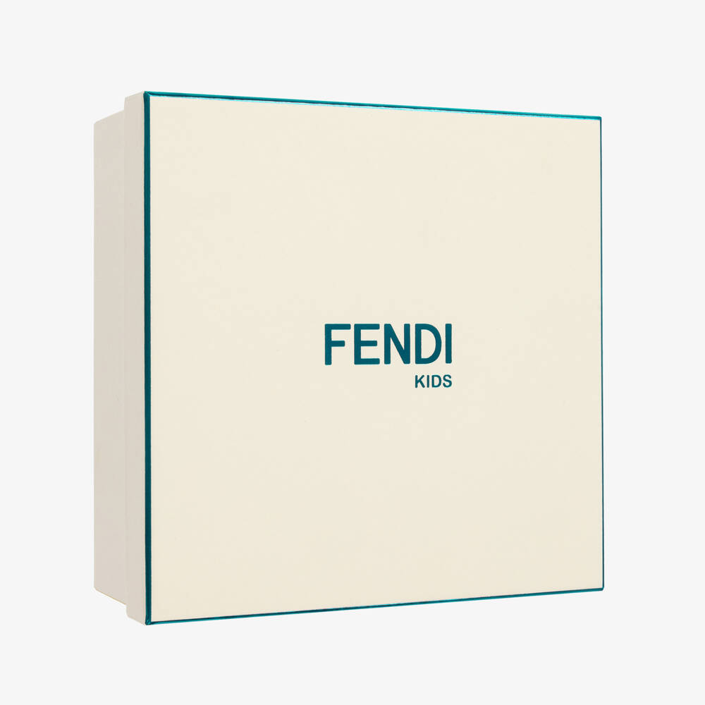 Fendi-Beige & Ivory Cotton Babysuit Gift Set | Childrensalon