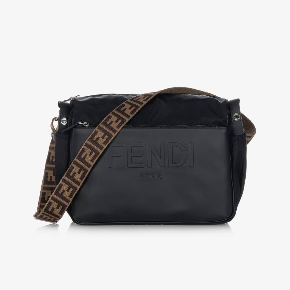 Fendi-Black FF Changing Bag (40cm) | Childrensalon