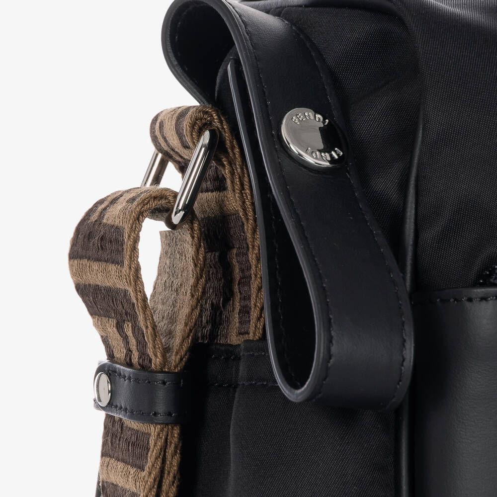 Fendi-Black FF Changing Bag (40cm) | Childrensalon