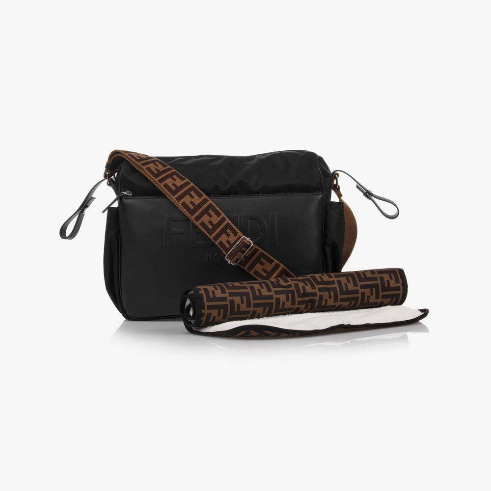 Fendi-Black FF Changing Bag (40cm) | Childrensalon