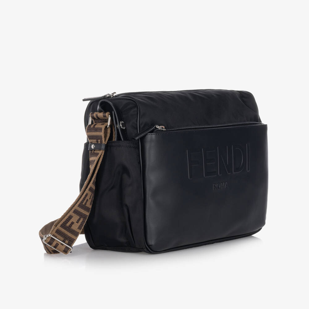 Fendi-Black FF Changing Bag (40cm) | Childrensalon