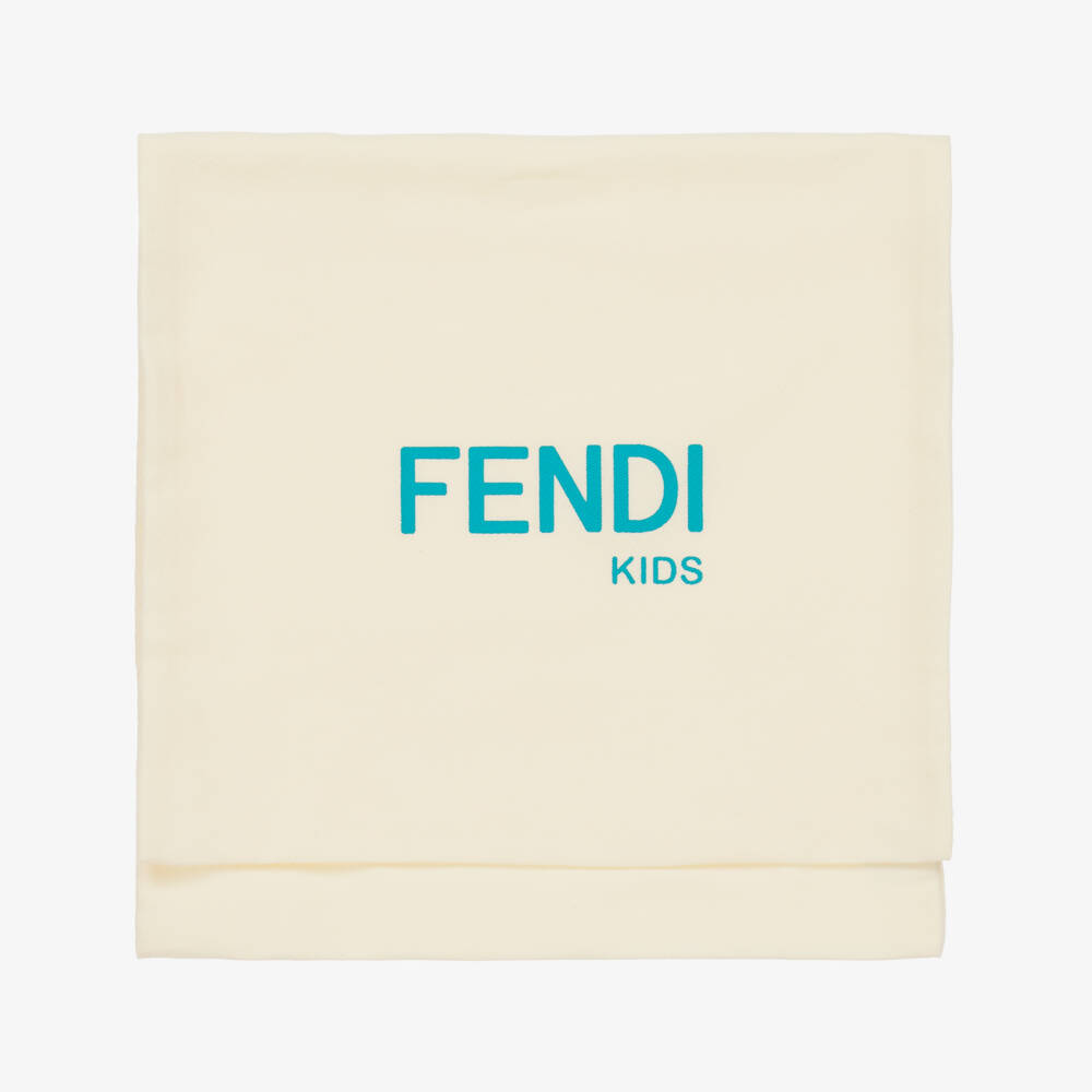 Fendi-Black Leather Boots with FF Logo Bricks | Childrensalon