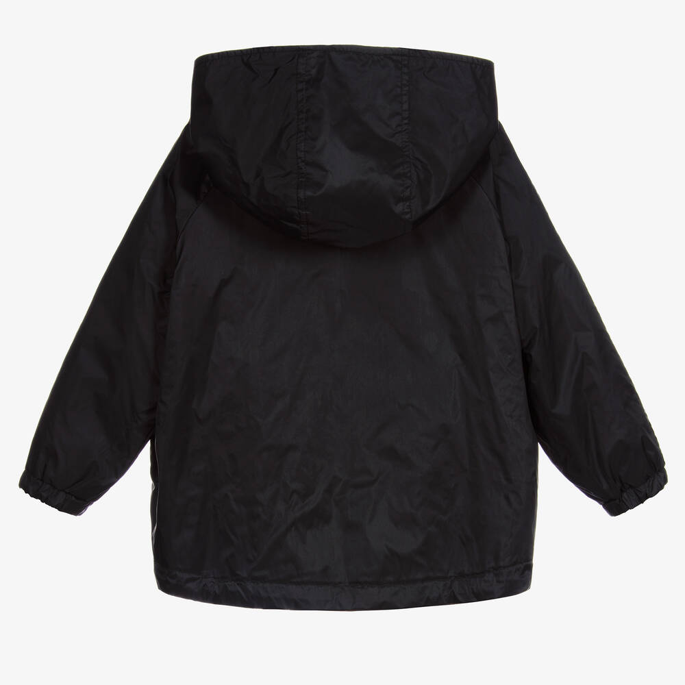 Fendi-Black Reversible FF Windbreaker Jacket | Childrensalon