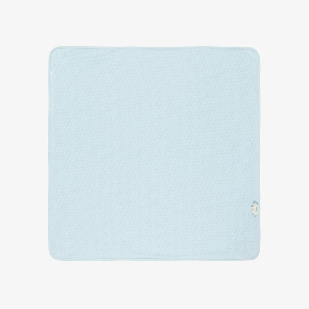 Fendi-Blue Cotton Fendi Bear Padded Blanket (80cm) | Childrensalon