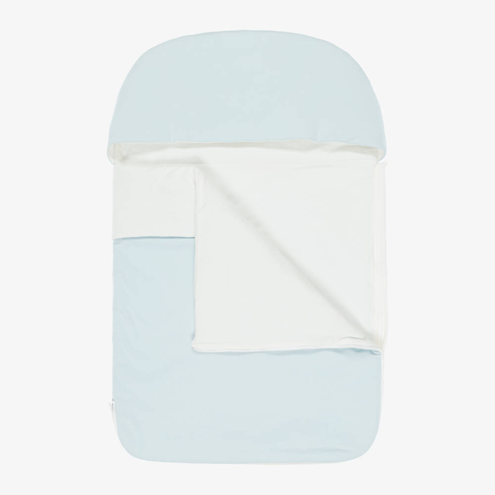 Fendi-Blue & White Cotton Jersey Fendi Bear Nest (78cm) | Childrensalon