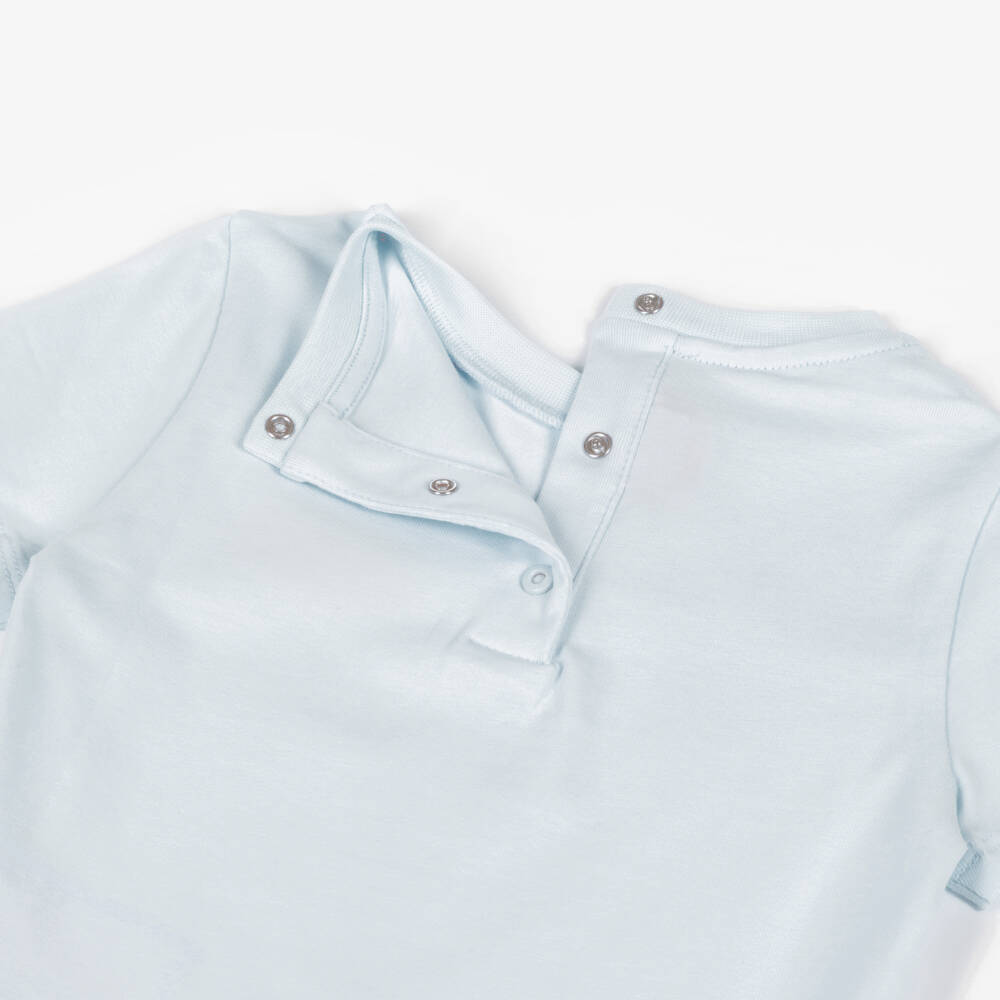 Fendi-تيشيرت قطن بطبعة دب فندي لون أزرق للأولاد الرضع | Childrensalon