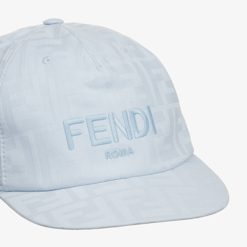 Fendi-Boys Blue FF Logo Cap | Childrensalon