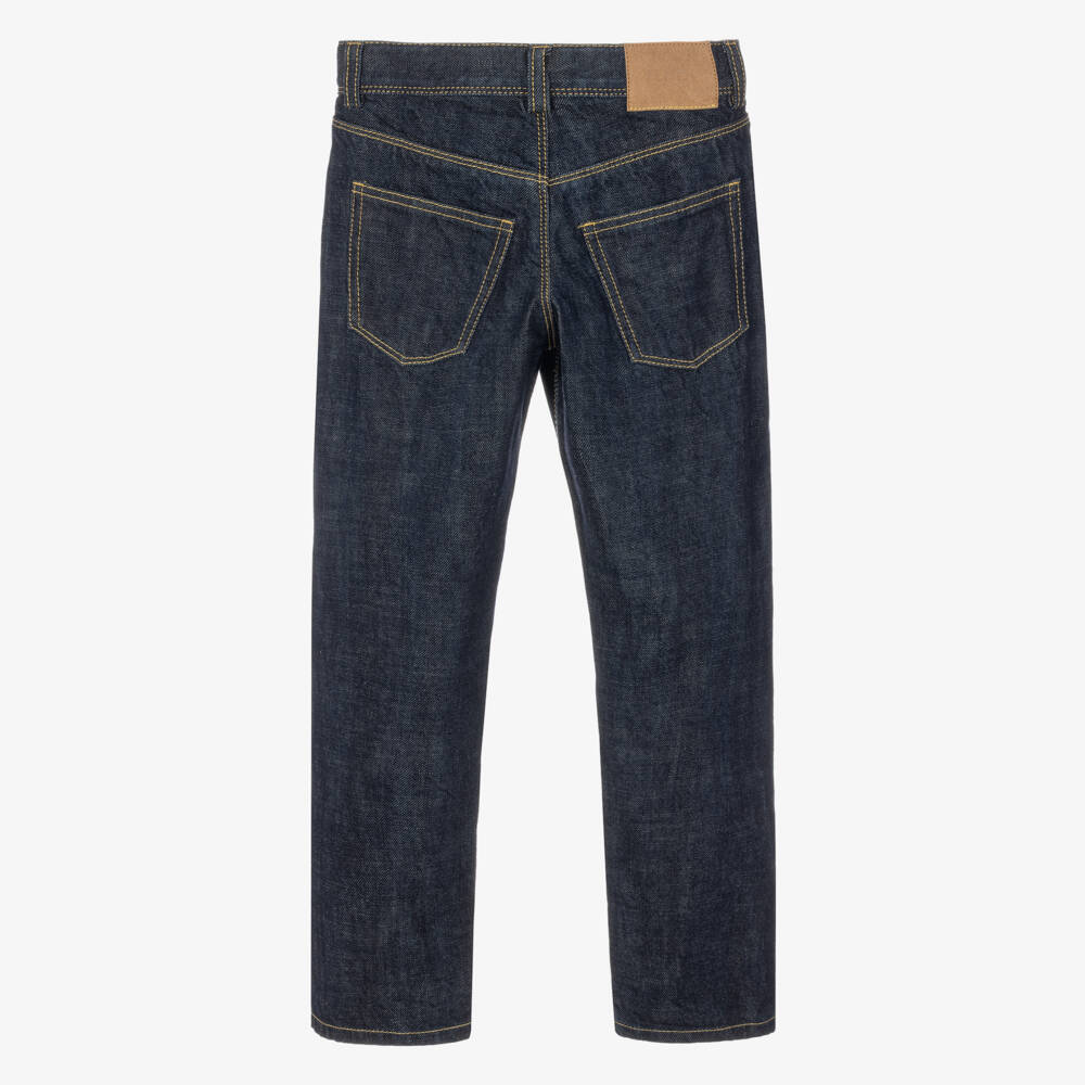 Fendi-Boys Dark Navy Blue Jeans | Childrensalon