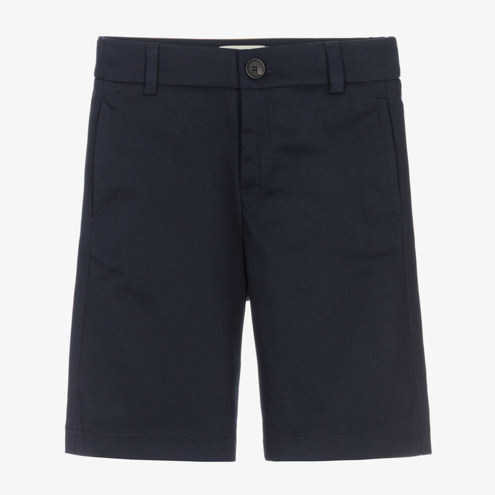 Fendi-Шорты синие из хлопкового габардина для мальчиков | Childrensalon