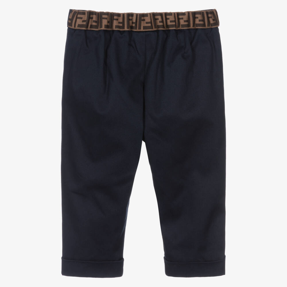 Fendi-Брюки синие хлопковые для мальчиков | Childrensalon