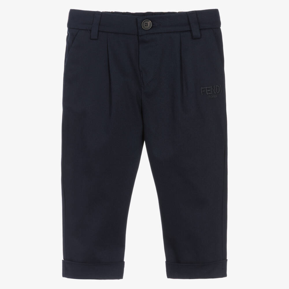 Fendi-Брюки синие хлопковые для мальчиков | Childrensalon