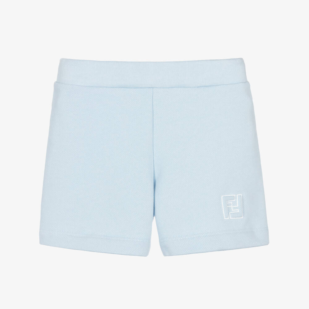 Fendi-Шорты голубые из хлопкового трикотажа FF для мальчиков | Childrensalon