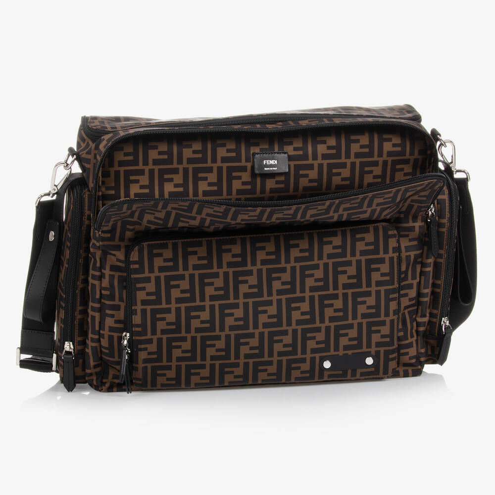 Fendi-Brown FF Changing Bag (40cm) | Childrensalon