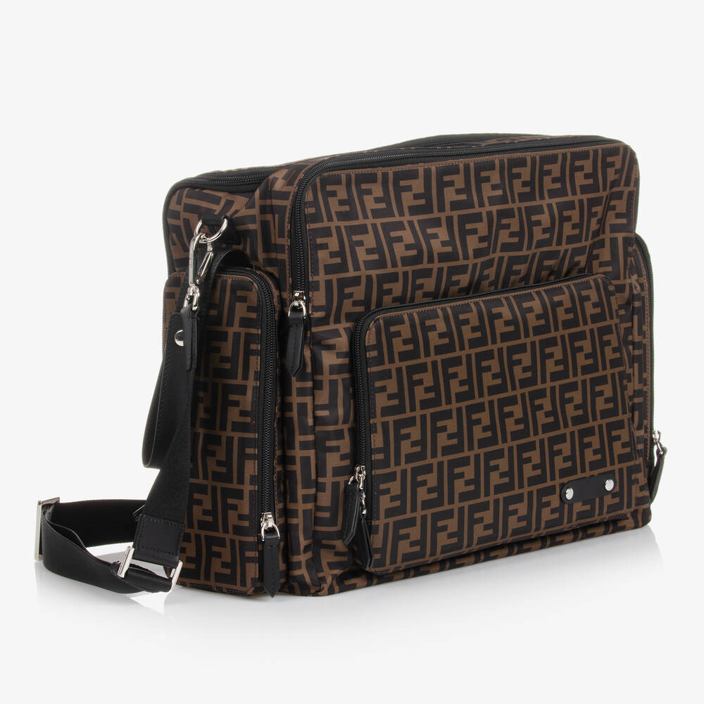 Fendi-Brown FF Changing Bag (40cm) | Childrensalon