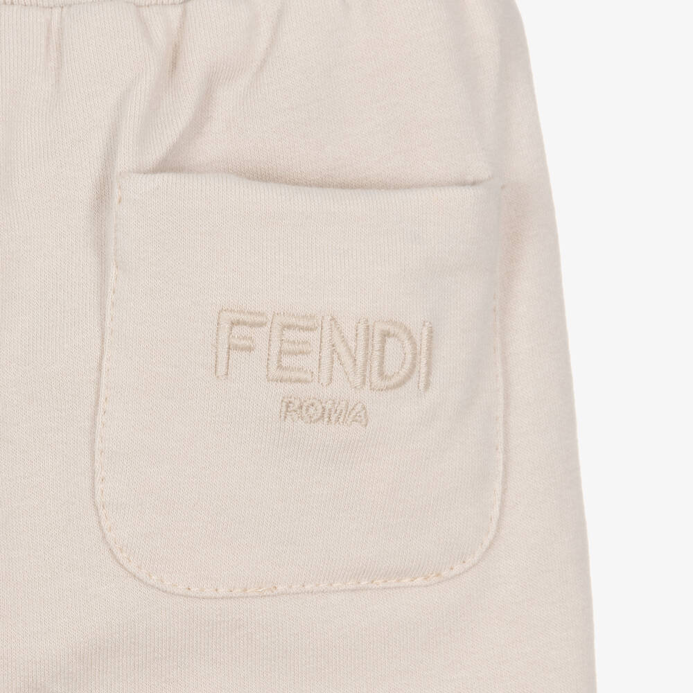 Fendi-Brown Reversible FF Joggers | Childrensalon