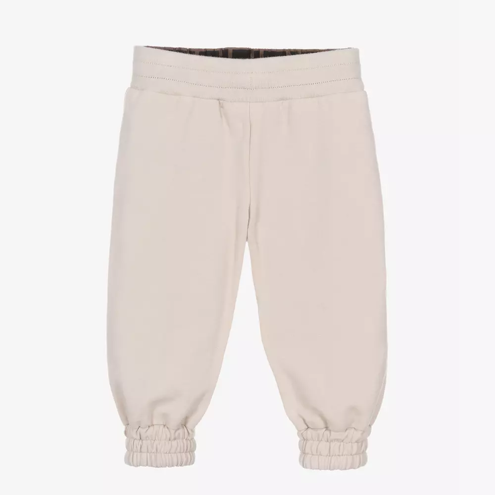 Fendi-Brown Reversible FF Joggers | Childrensalon