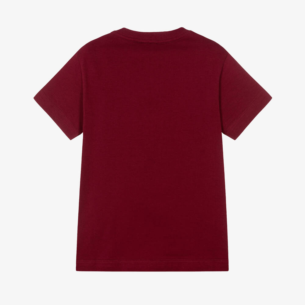 Fendi-تيشيرت بطبعة سنجاب كرة السلة لون أحمر برغندي | Childrensalon