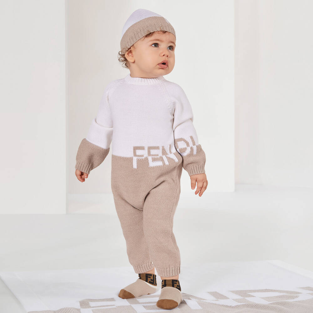 Fendi-FF Logo Baby Socks (7 Pack) | Childrensalon