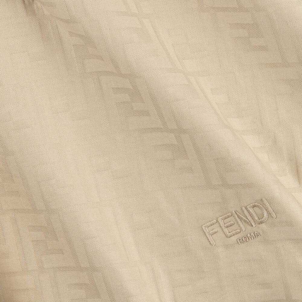 Fendi-فستان قطن لون بيج  | Childrensalon