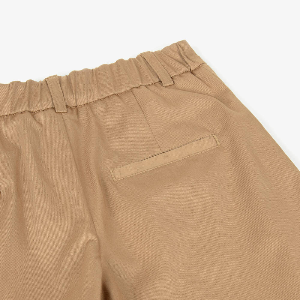 Fendi-بنطلون جبردين بأرجل واسعة لون بيج للبنات | Childrensalon