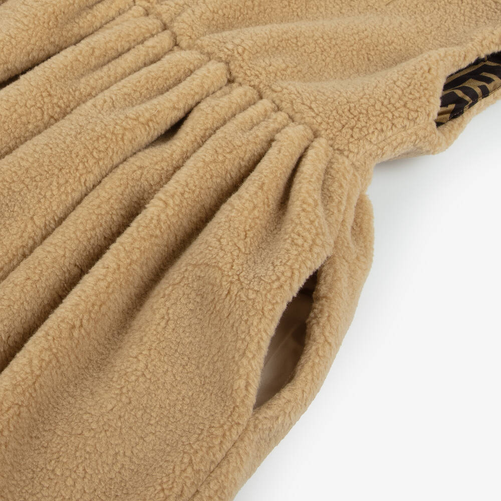 Fendi-فستان تيدي فليس لون بيج | Childrensalon