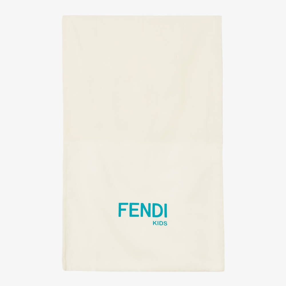 Fendi-Girls Beige Wool FF Logo Reversible Cape | Childrensalon