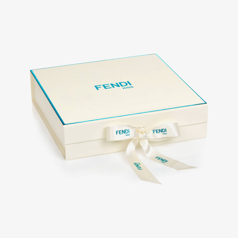 Fendi-طقم أفارول بطبعة دب فندي قطن لون زهري للبنات الرضع | Childrensalon