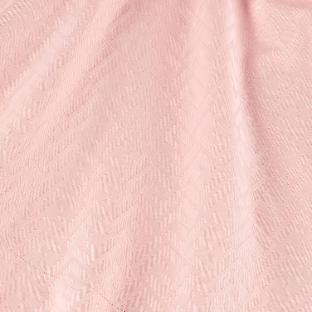 Fendi-فستان بشعار FF جاكار لون زهري | Childrensalon