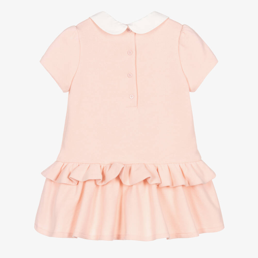 Fendi-Платье розовое из хлопкового трикотажа Fendi Roma для девочек | Childrensalon