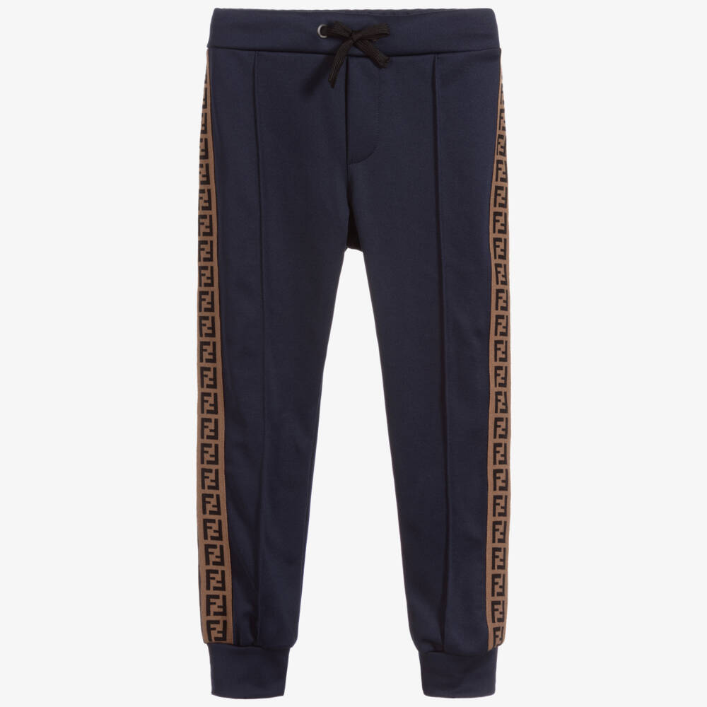 Fendi Baby Logo Joggers in White