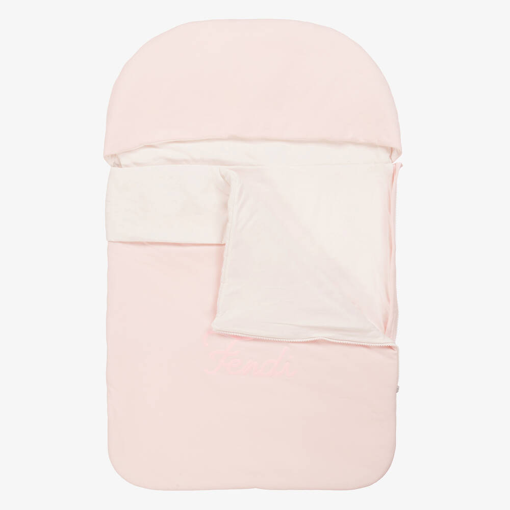 Fendi-Pink Cotton Baby Nest (74cm) | Childrensalon