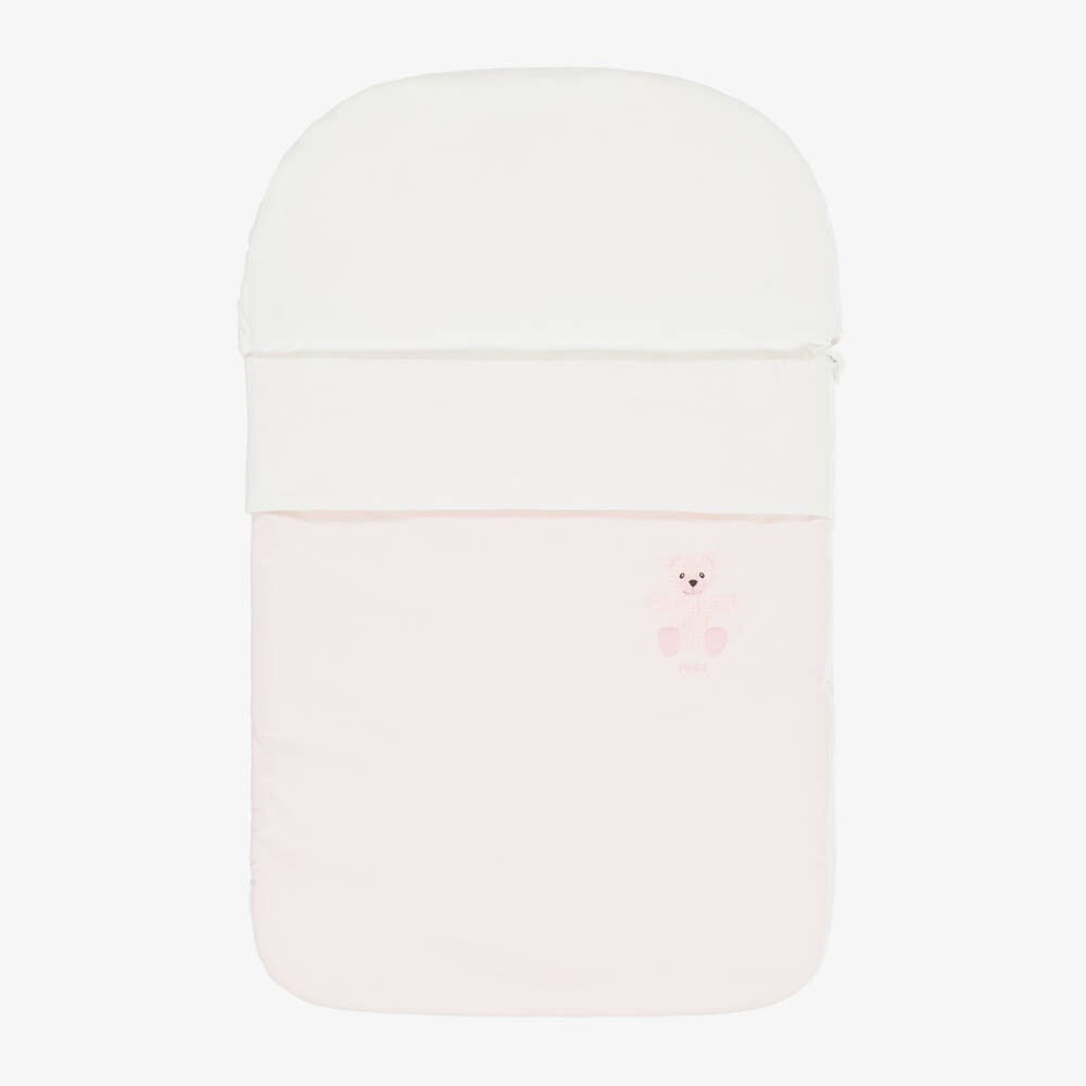Fendi-Pink Cotton Jersey Fendi Bear Nest (78cm) | Childrensalon