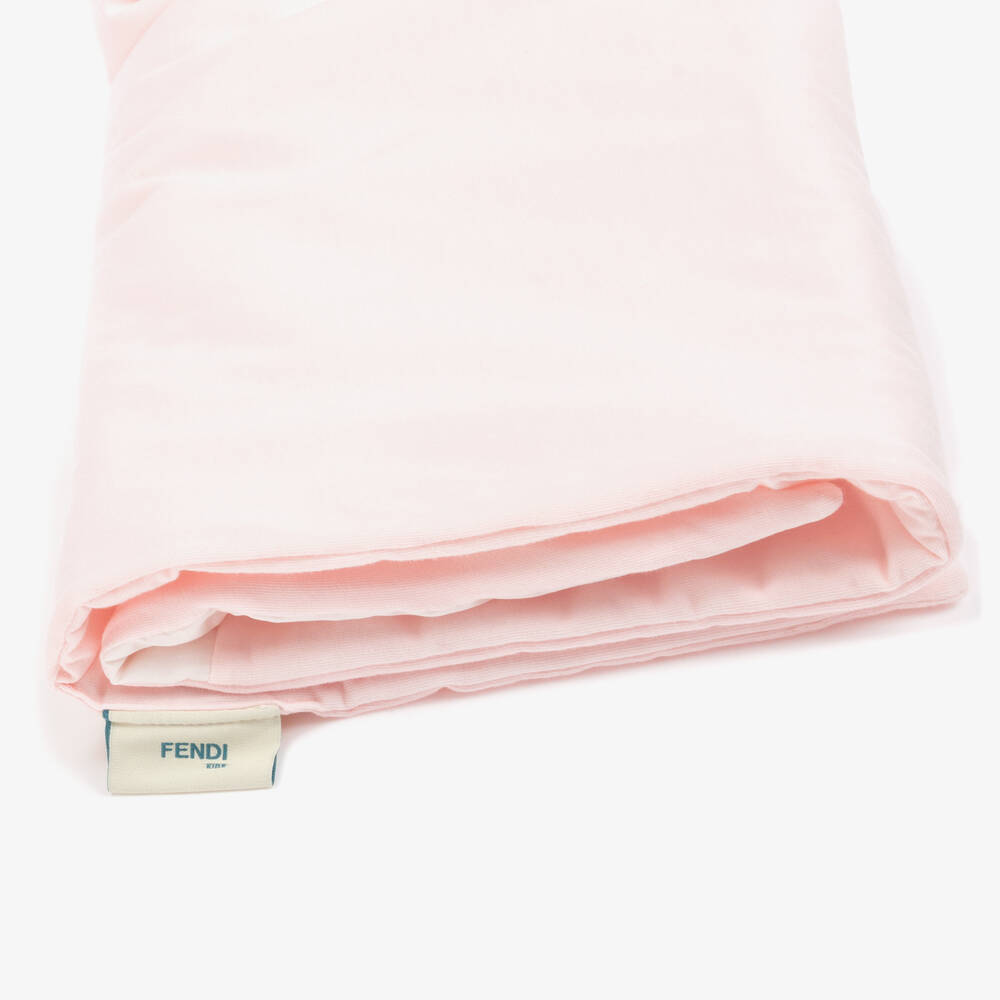 Fendi-Pink Padded Cotton Blanket (83cm) | Childrensalon