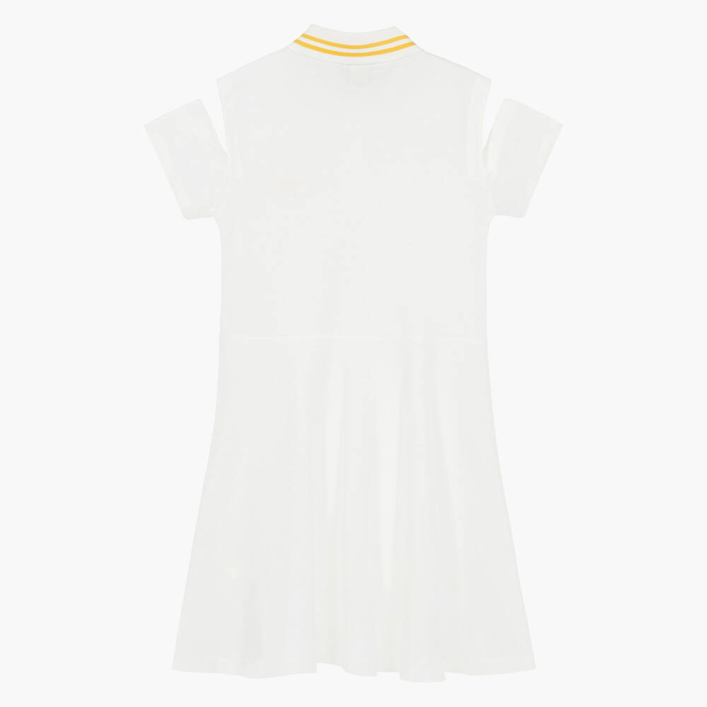Fendi-Teen Girls Ivory Cotton Piqué Dress | Childrensalon