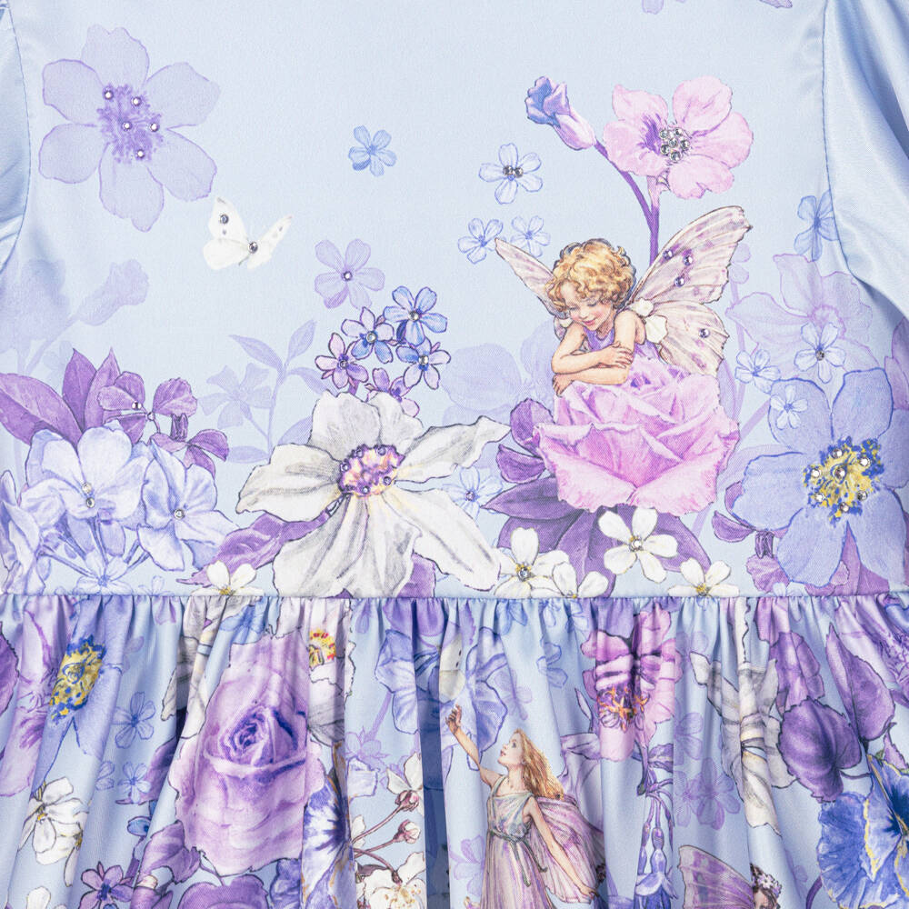 Flower Fairies™ by Childrensalon-فستان ساتان لون بنفسجي فاتح للبنات | Childrensalon