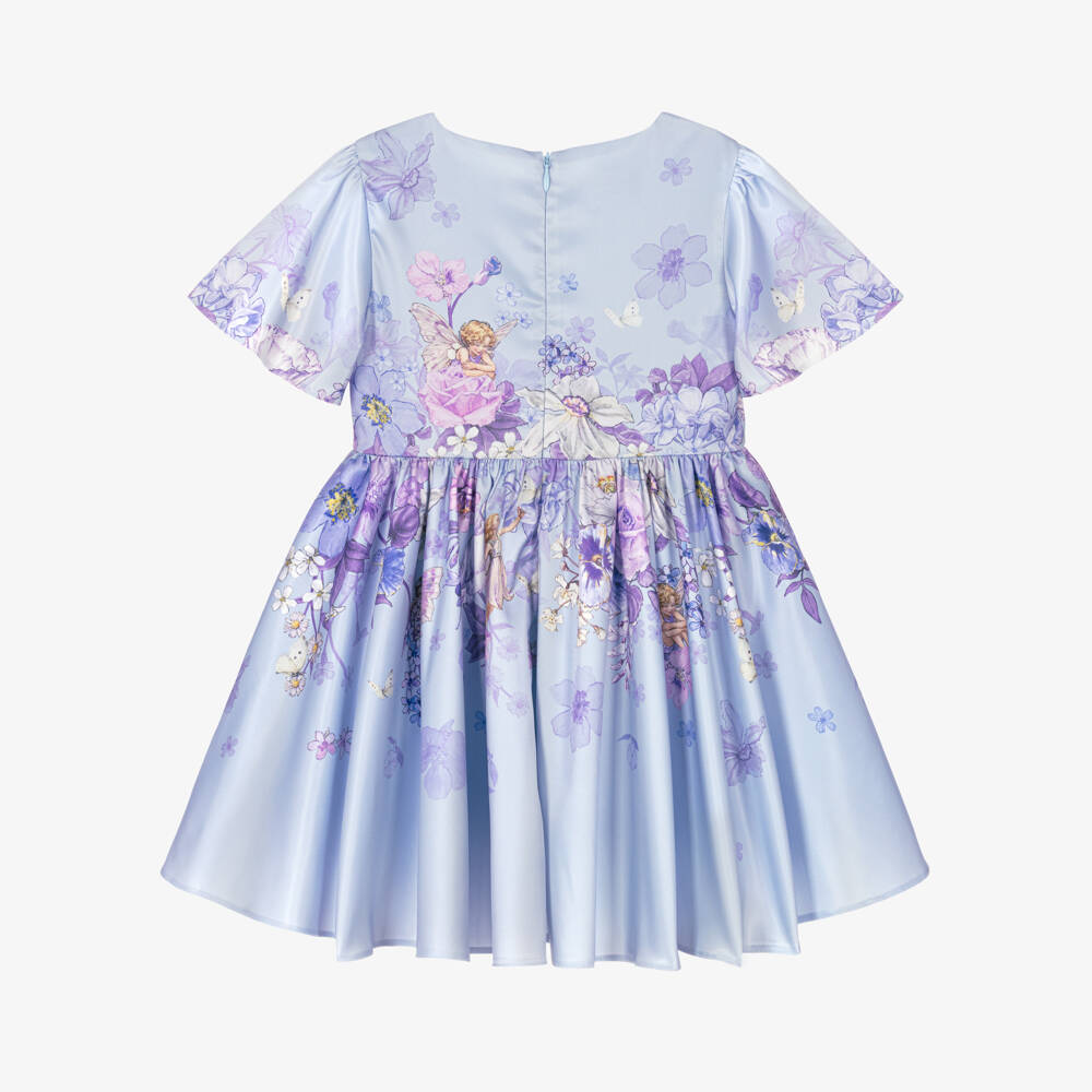 Flower Fairies™ by Childrensalon-فستان ساتان لون بنفسجي فاتح للبنات | Childrensalon