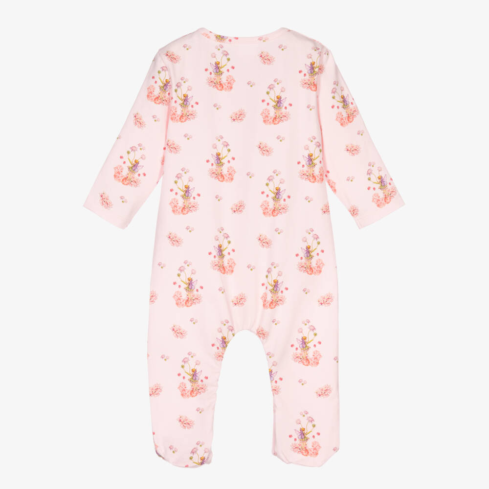 Flower Fairies™ by Childrensalon-Girls Pink Cotton Jersey Babygrow | Childrensalon