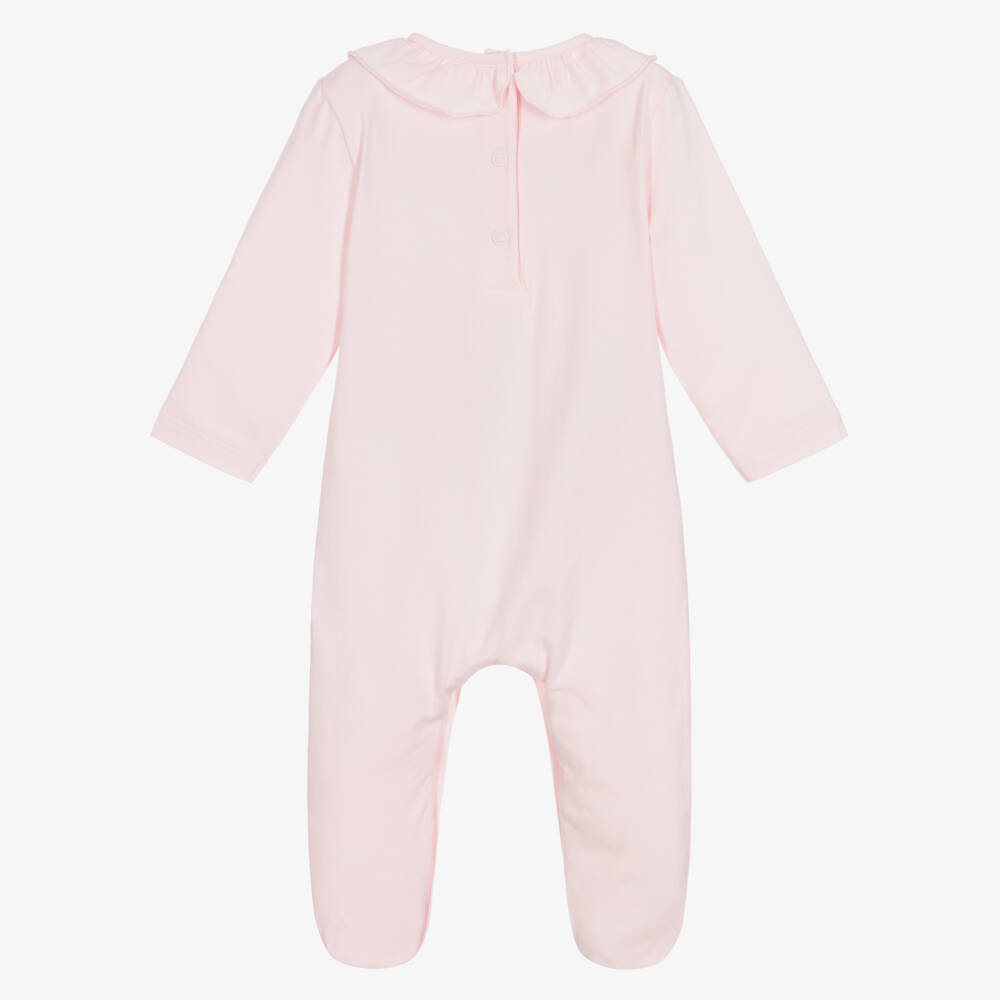 Flower Fairies™ by Childrensalon-Girls Pink Cotton Jersey Babygrow | Childrensalon