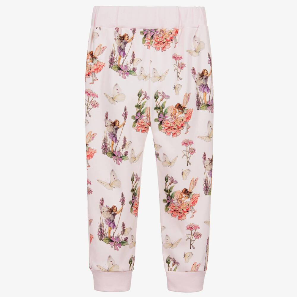 Flower Fairies™ by Childrensalon-Girls Pink Cotton Joggers | Childrensalon