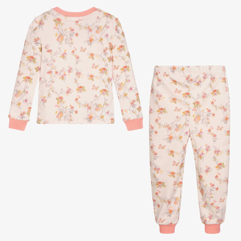 Flower Fairies™ by Childrensalon-Girls Pink Cotton Pyjamas | Childrensalon