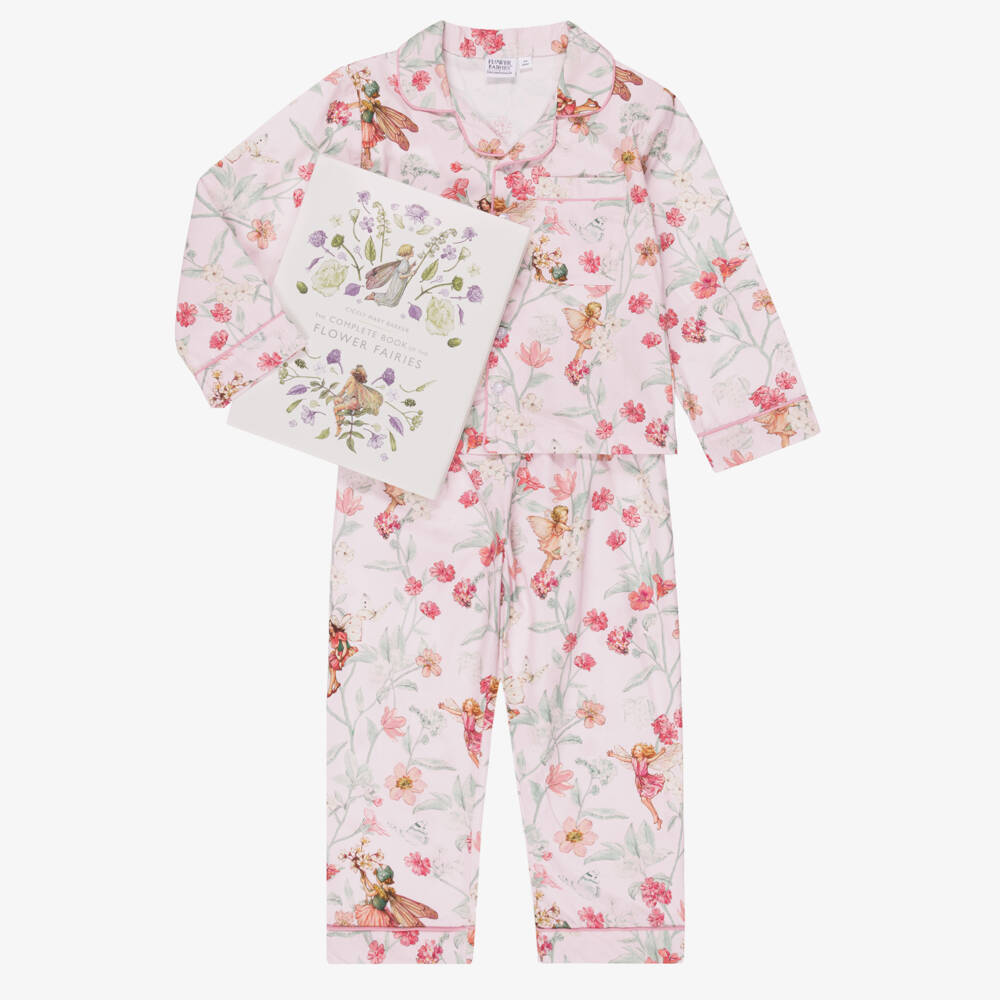 Flower Fairies™ by Childrensalon-Girls Pink Flower Fairies Pyjamas & Book Set | Childrensalon