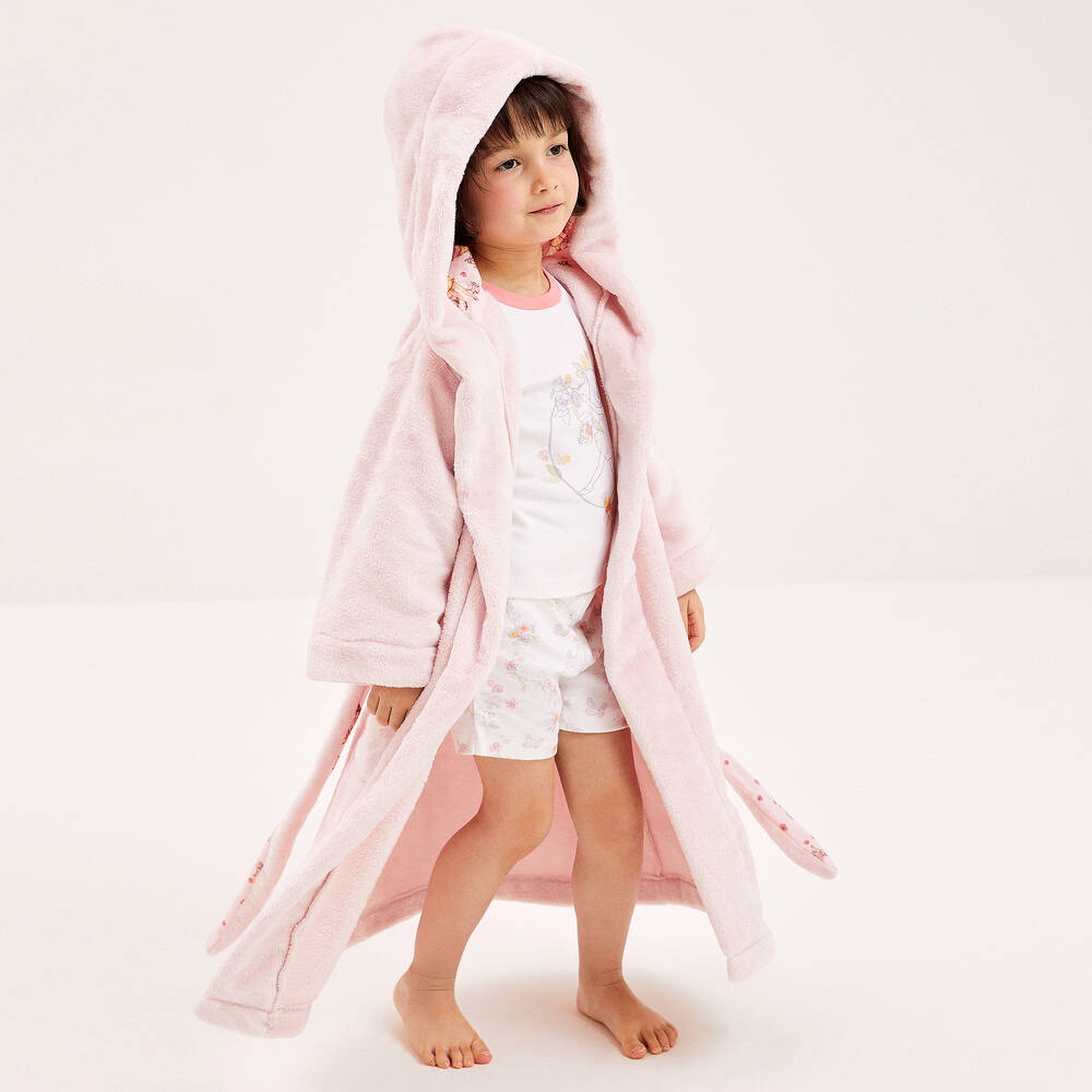 Flower Fairies™ by Childrensalon-Girls Pink Plush Fleece Dressing Gown | Childrensalon