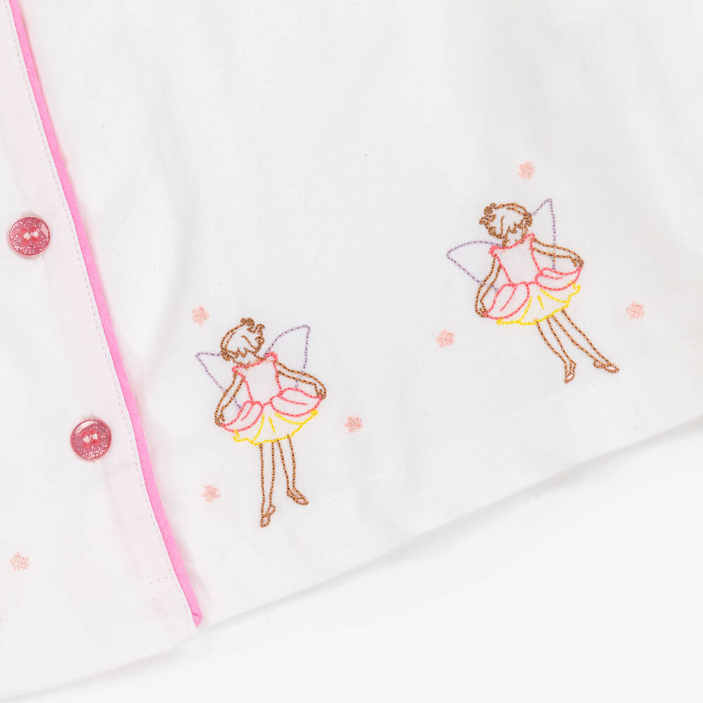 Flower Fairies™ by Childrensalon-بيجاما مخصصة قطن لون أبيض للبنات | Childrensalon