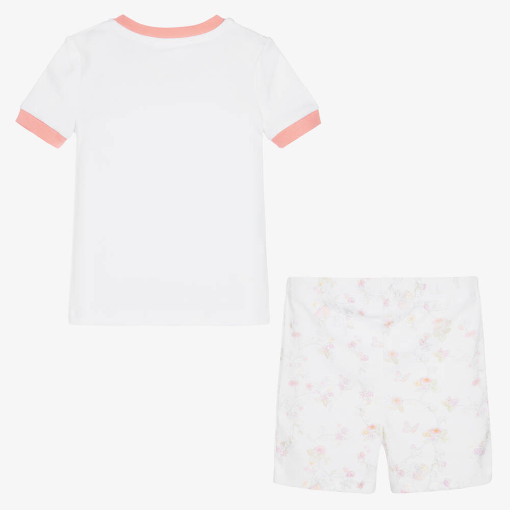Flower Fairies™ by Childrensalon-Girls White Cotton Short Pyjamas | Childrensalon