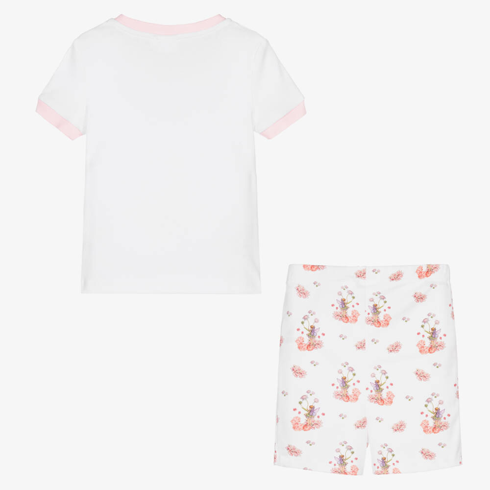 Flower Fairies™ by Childrensalon-Girls White Cotton Short Pyjamas | Childrensalon