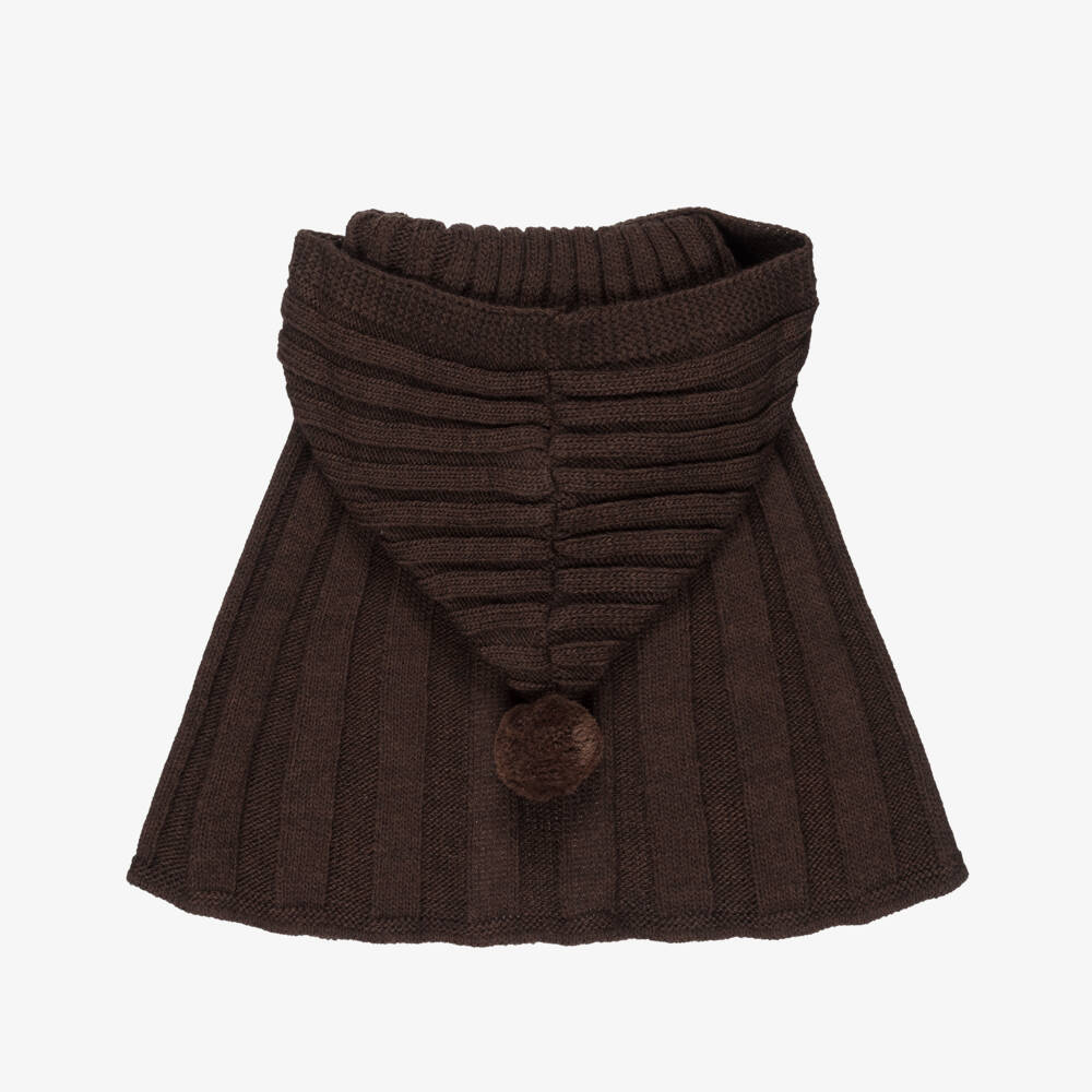 Foque-كيب بهودي محبوك لون بني داكن للبنات  | Childrensalon