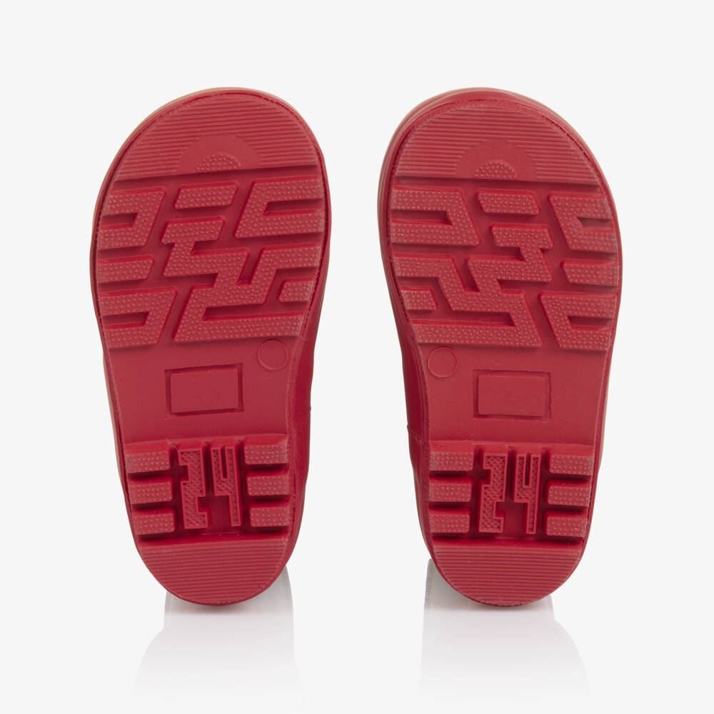 Frugi-Boys Blue & Green Frog Rubber Rain Boots | Childrensalon