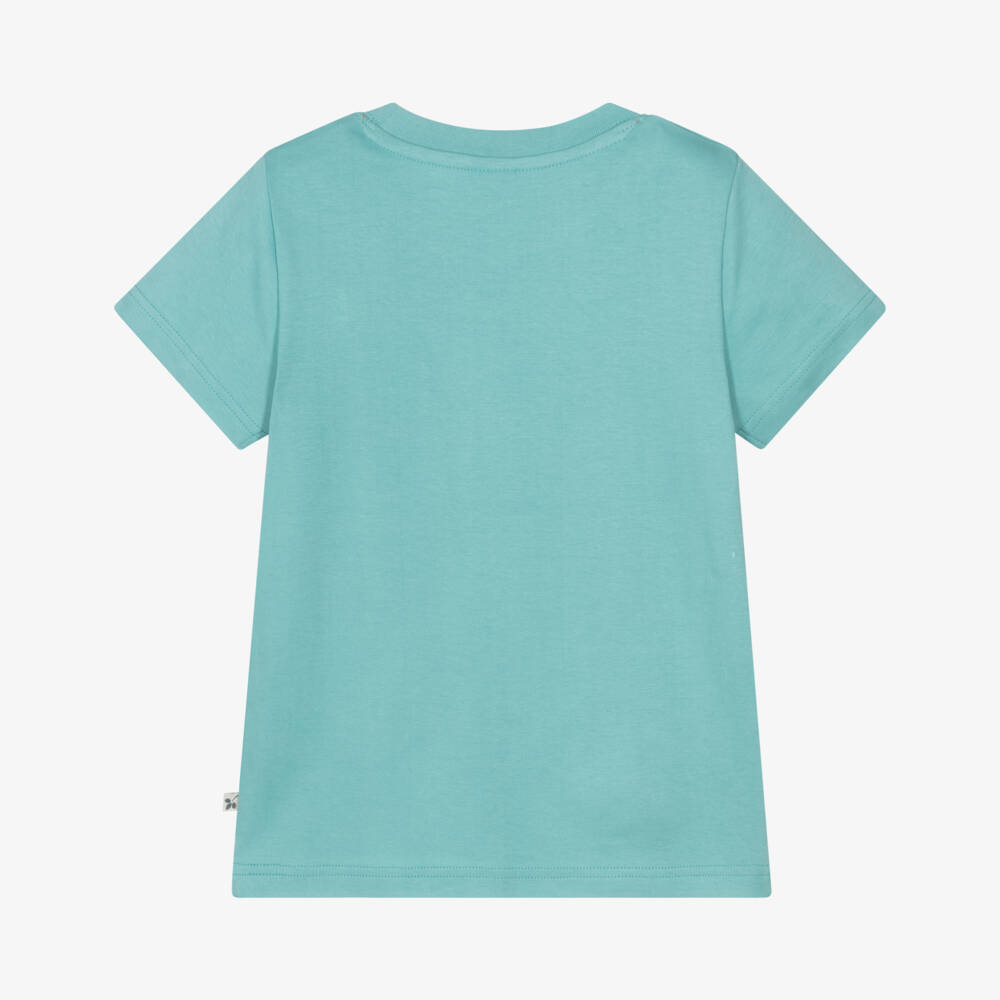 Frugi-Boys Blue Organic Cotton Goose T-Shirt | Childrensalon