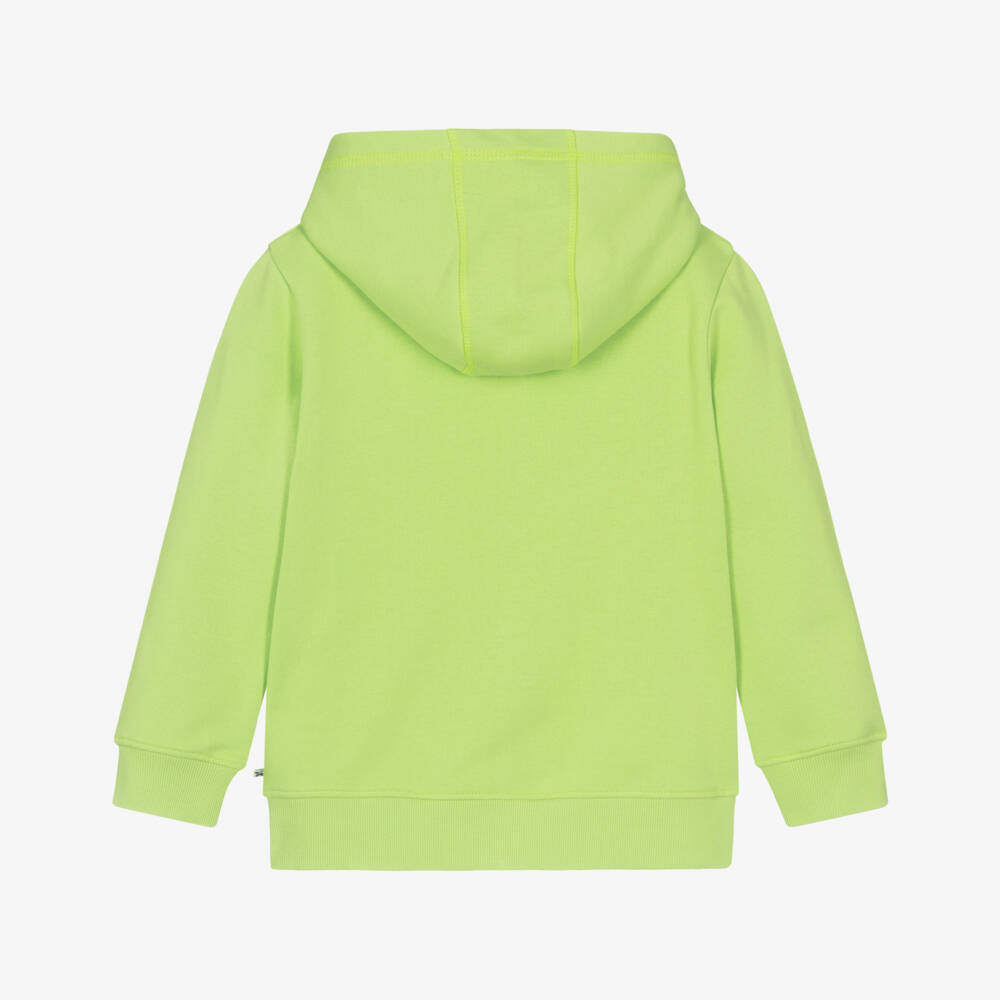 Frugi-Boys Green Cotton Football Zip-Up Top | Childrensalon